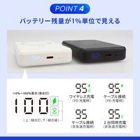オウルテック 準固体電池ワイヤレスモバイルバッテリー 10000mAh C×1(PD30W) OEC-LPB10025MG-BK 1個