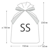 ヘッズ さくらリボン付PEギフトバッグ‐SS(20枚) SKR-RBSS 1セット(20枚×5パック)（直送品）