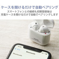 エレコム Bluetoothイヤホン/完全ワイヤレス/AAC対応/セミオープン型/ホワイト LBT-TWS11WH 1個（直送品）