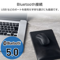 Bluetoothマウス 無線 ワイヤレス IR 3ボタン Sサイズ 抗菌 簡易包装 黒 M-K5BRKBK/RS エレコム 1個（直送品）