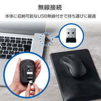 ワイヤレスマウス 無線 2.4GHz IR 抗菌 3ボタン Mサイズ 簡易包装 黒 M-K6DRKBK/RS エレコム 1個（直送品）
