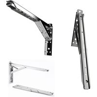 和合商事 ワンタッチ折りたたみ棚受 ステンレスタッチポン 30cm STP-300 1セット(2本入)