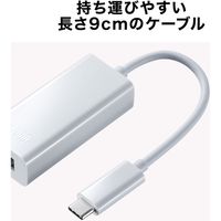 サンワサプライ USB3.2 TypeC-LAN変換アダプタ(ホワイト) USB-CVLAN2WN 1個（直送品）