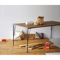 平安伸銅工業 LABRICO(ラブリコ) スチールテーブル脚 黒 (1本) 1本（直送品）