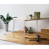 平安伸銅工業 LABRICO(ラブリコ) スチールテーブル脚 白 (1本) 1本（直送品）