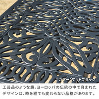 住まいスタイル アルミ製レクタングルテーブル&チェア5点セット 幅124 「トルペ」 BKS-RG124-5PS-BLK 1セット（直送品）