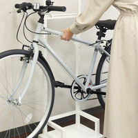 MOJYU 自転車スタンド レック 2台用 ホワイト/ホワイト木目 BCD-007 1台（直送品）