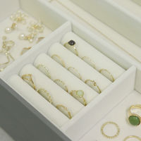 MOJYU ジュエリーボックス ゲージ 2段 ストームグレー JWB-001 1台（直送品）