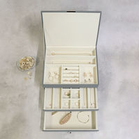 MOJYU ジュエリーボックス ゲージ 3段 ストームグレー JWB-008 1台（直送品）