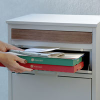 MOJYU ジェイク 宅配ボックス付ポスト シルバー 1台（直送品）