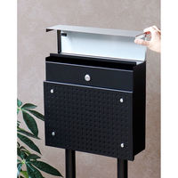 MOJYU ローザ スタンドポスト ブラック 1台（直送品）