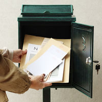 MOJYU コトリノ 鋳物スタンドポスト グリーン 1台（直送品）