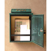 MOJYU ディアー 鋳物壁掛けポスト グリーン 1台（直送品）