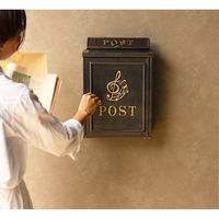 MOJYU ミュージカルノート 鋳物壁掛けポスト ブロンズ 1台（直送品）