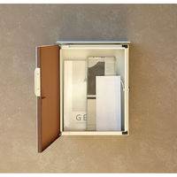 MOJYU ピエラ 壁掛けポスト グレージュ/ブラウン木目 1台（直送品）