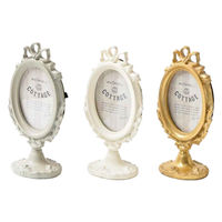 東京かんかん フォトフレーム フォトスタンド オーバル レジン ホワイト 487217 1個（直送品）