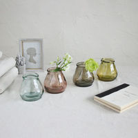 SOW 花瓶 VALENCIA リサイクルガラス ミニフラワーベース CERO イエロー 492766 1個（直送品）