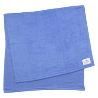 ウェーブ バスタオル バックガーゼ 65×120cm ブルー 402604 1個（直送品）