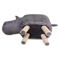 アビテ アニマルスツール カバ 座面高26.5cm ティーア・スツール・ヒッポ グレー 477396 1個（直送品）