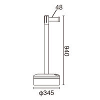 友屋 売場備品 アウトドアベルトバリアー H940 58310-2* 1ケース(1個)（直送品）