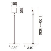 友屋 フロアースタンド 発泡貼り込み式フロアースタンドLブラック 58986BLK 1ケース(1個)（直送品）