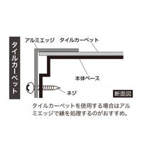友屋 売場備品 アドフロアシステム用アルミエッジ2M 10本入 62390-07 1ケース(1個)（直送品）