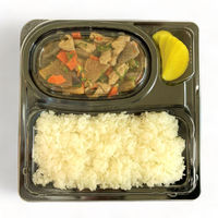 シーピー化成 弁当容器 CBFNランチ13 黒本体(R) 0A10313009995 1ケース(400個(50個×8))（直送品）