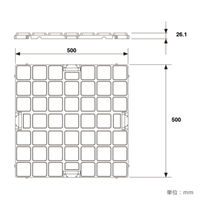 友屋 売場備品 アドフロアシステム 本体ベース500黒4枚入 62390-01 1ケース(2個)（直送品）