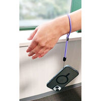 エアージェイ 丸紐やわらかハンドストラップ ASS-W2 BK 1台（直送品）