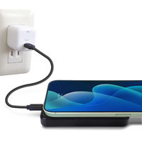 エアージェイ 準個体モバイルバッテリー マグネットワイヤレス充電対応9700mAh MB-SS9700MG BK 1台（直送品）