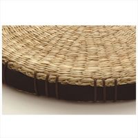 イケヒコ コート い草クッション マチ付 400×400mm ブラウン 1140530060404 1セット(2個入)（直送品）