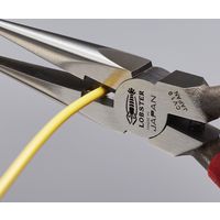 先端縦曲がりラジオペンチ (J-CRAFTシリーズ) グリップアダプター付 J150RBTG 1丁 ロブテックス（直送品）