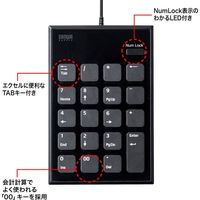 サンワサプライ 静音TypeCテンキー NT-23CBK 1個
