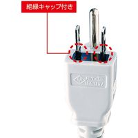 延長コード 電源タップ 2m 3P（ピン） 4個口 マグネット グレー TAP-KS4-2 サンワサプライ 1個（直送品）