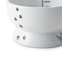 ハッピーダイニング 脚付ウォーターボウル シリコン付き 猫柄 猫壱