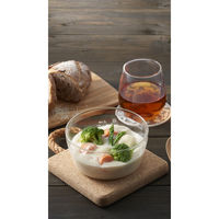 HARIO（ハリオ） 耐熱ガラス製保存容器 丸セット レッド 1セット（3個入：300ml、600ml、1200ml×各1個）