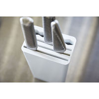 tower（タワー） キッチンナイフ＆ハサミスタンド 包丁 キッチンばさみ ホワイト 1個 山崎実業 キッチン収納