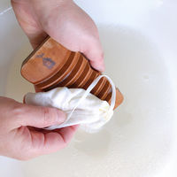 ロッタホーム（Lotta Home）ミニミニ 洗濯板 サクラの除伐材使用 6×12×1.5cm 65g 1個 イーオクト