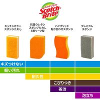 スリーエム（3M）スコッチブライト キッチンカラースポンジたわし 抗菌 食器 キズつけない イエロー SS-74K YEL（1個入）