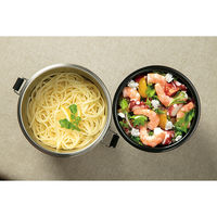 真空ステンレス丼ランチジャー 800ml ブルー スケーター