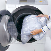 洗濯 ネット トート（そのまま洗える洗濯ネットトート）横約550mm×縦約450mm×厚約200mm 1個 ダイヤ