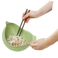 トリの水切りボウル Mサイズ グリーン 1個 MARNA マーナ