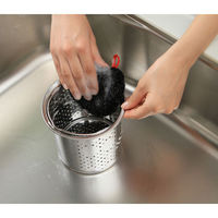 シンク洗いタワシ 排水口・三角コーナーにも 1個 サンベルム