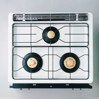 システムガスマット 一体型3口用 でか バーナー間 26cm~27cm専用 ブラック 3枚入 1個 東洋アルミエコープロダクツ