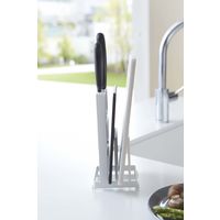 包丁＆まな板スタンド プレート ホワイト 1個 山崎実業 キッチン収納