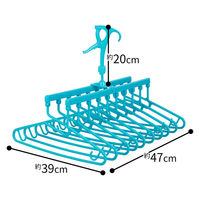 フリーグリップ10連 洗濯ハンガー 1個 レック(W-306)