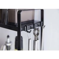 tower（タワー） コンロ横ラック2段 ブラック 1個 山崎実業 キッチン収納