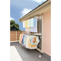 突っ張り式 洗濯物干し ベランダ用 ポーリッシュ PS-20　1セット（2本入り）天馬