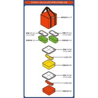 サーモス（THERMOS） ファミリーフレッシュランチボックス 2800ml（3～4人用） レッド DJF-2800 R 弁当箱