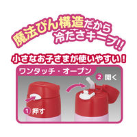 サーモス（THERMOS） 水筒 真空断熱ストローボトル 400ml ピンクレッド FHL-402F PK-R キッズ 子供